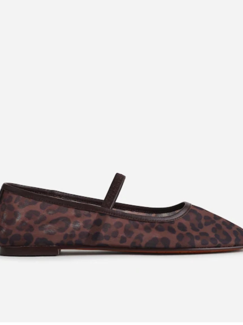 Madewell Greta Leopard-Print Mary Jane Flat in Brown